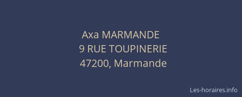 Axa MARMANDE