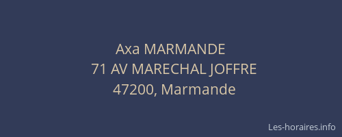 Axa MARMANDE