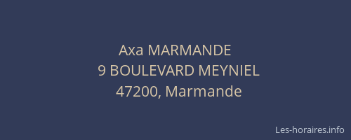 Axa MARMANDE
