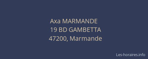 Axa MARMANDE