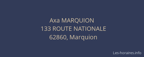 Axa MARQUION