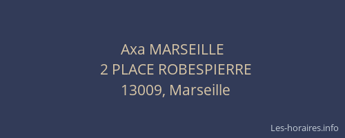 Axa MARSEILLE