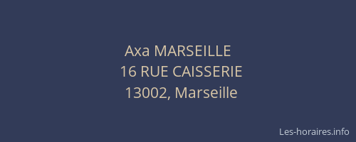 Axa MARSEILLE