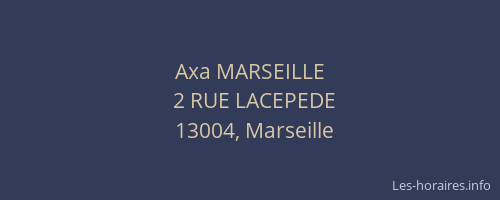 Axa MARSEILLE