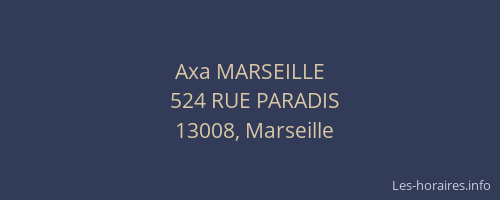 Axa MARSEILLE