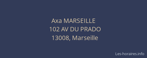 Axa MARSEILLE