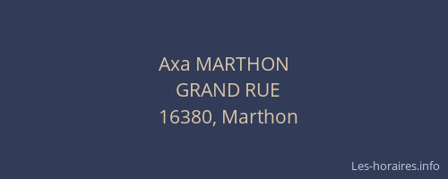 Axa MARTHON