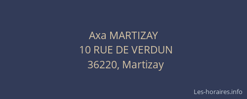 Axa MARTIZAY
