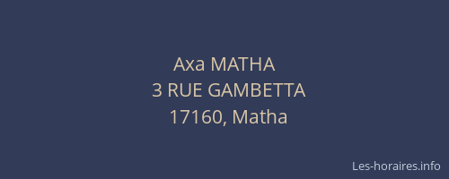 Axa MATHA