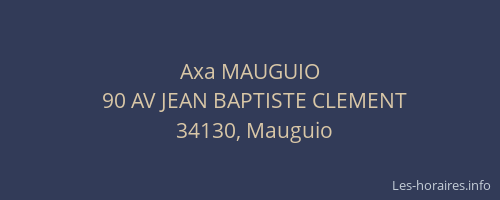 Axa MAUGUIO