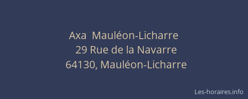 Axa  Maul&eacute;on-Licharre