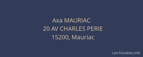 Axa MAURIAC
