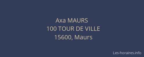 Axa MAURS
