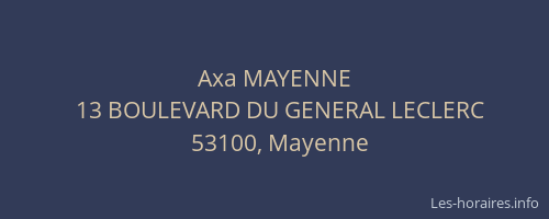 Axa MAYENNE