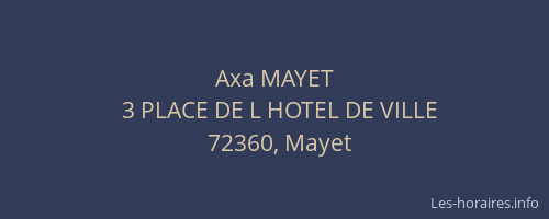 Axa MAYET