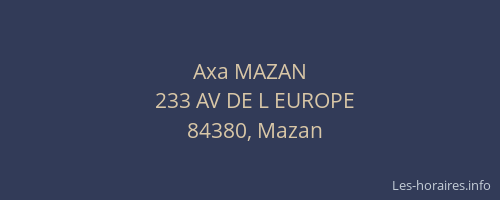 Axa MAZAN