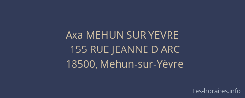 Axa MEHUN SUR YEVRE