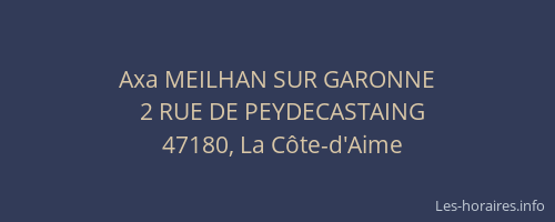 Axa MEILHAN SUR GARONNE