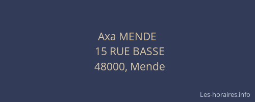 Axa MENDE
