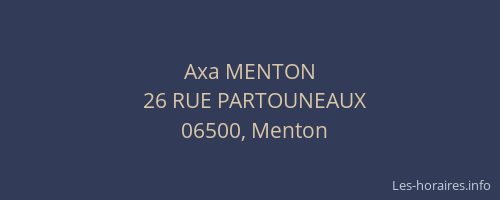 Axa MENTON