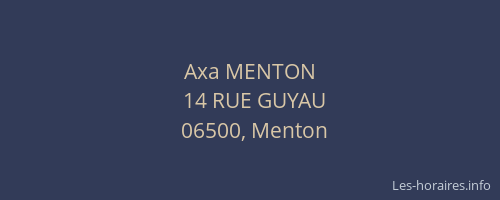 Axa MENTON
