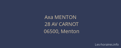 Axa MENTON