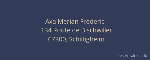 Axa Merian Frederic