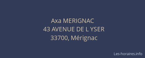 Axa MERIGNAC