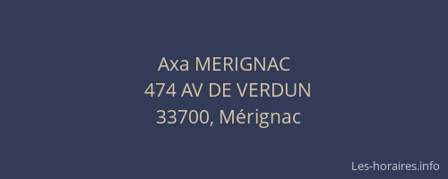 Axa MERIGNAC