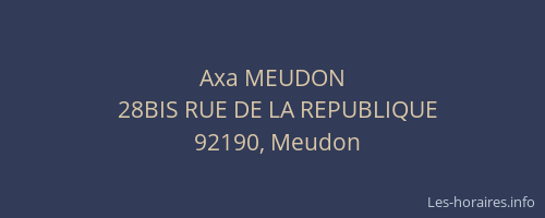 Axa MEUDON