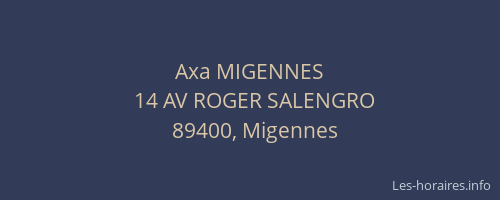 Axa MIGENNES
