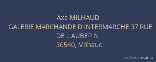Axa MILHAUD
