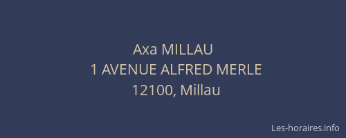 Axa MILLAU