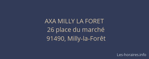 AXA MILLY LA FORET