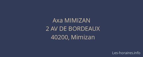 Axa MIMIZAN