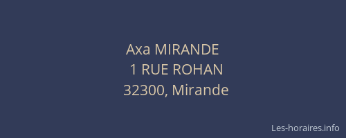 Axa MIRANDE