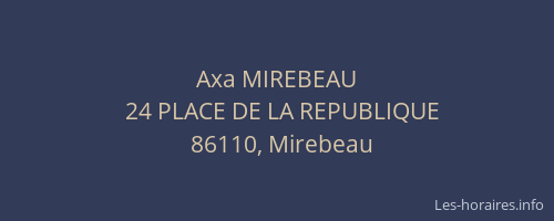 Axa MIREBEAU