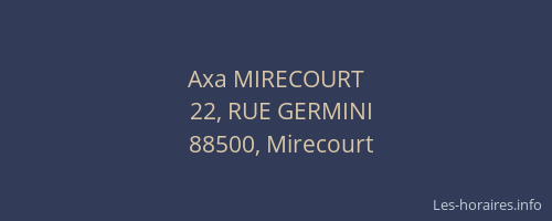 Axa MIRECOURT