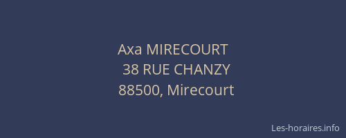 Axa MIRECOURT