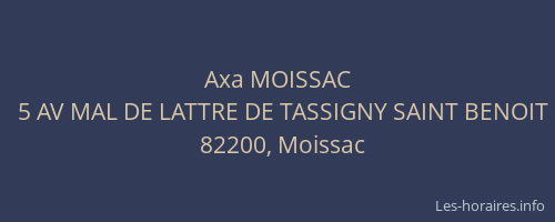Axa MOISSAC