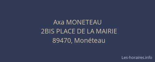 Axa MONETEAU