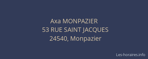 Axa MONPAZIER