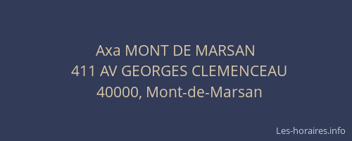 Axa MONT DE MARSAN