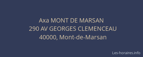 Axa MONT DE MARSAN