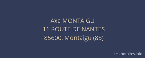Axa MONTAIGU