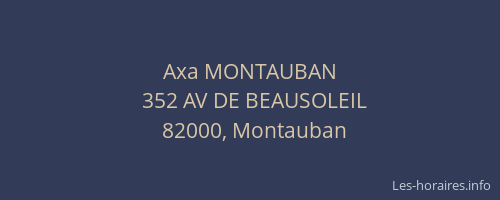 Axa MONTAUBAN