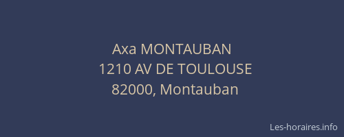 Axa MONTAUBAN