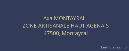 Axa MONTAYRAL