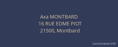 Axa MONTBARD