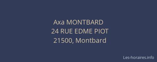 Axa MONTBARD